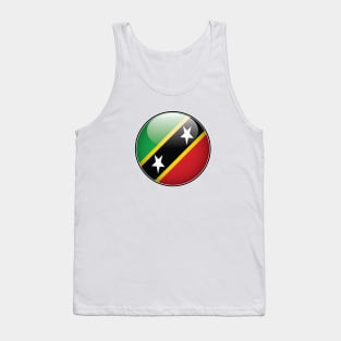 St Kitts and Nevis National Flag Glossy Button Tank Top